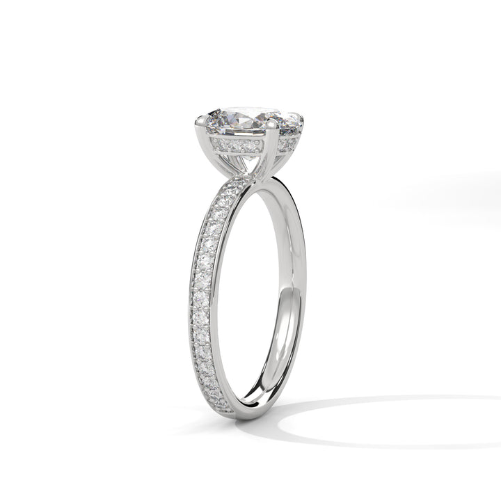 2.45 CT Oval Cut With Hidden Accents Solitaire Diamond Ring