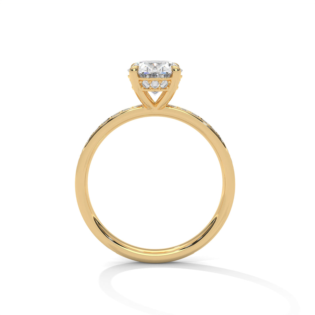2.45 CT Oval Cut With Hidden Accents Solitaire Diamond Ring