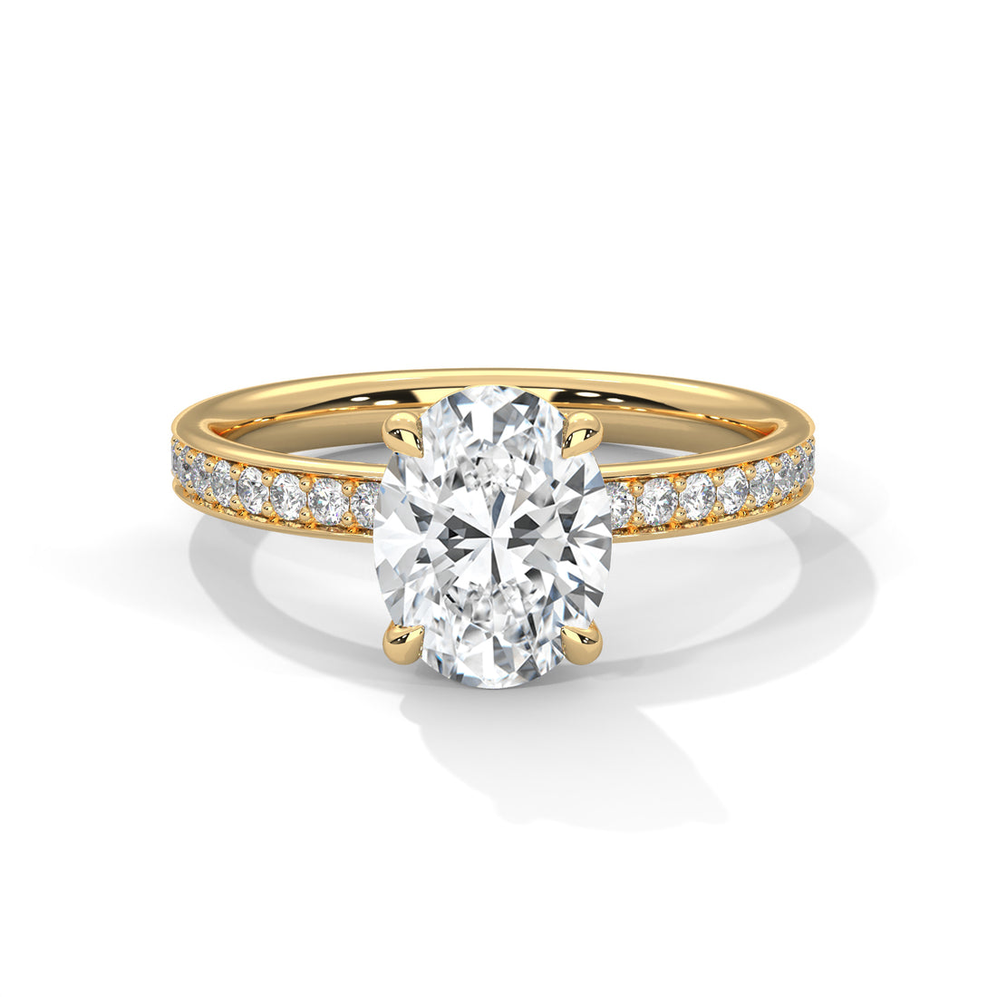 2.45 CT Oval Cut With Hidden Accents Solitaire Diamond Ring