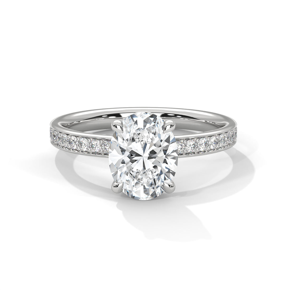 2.45 CT Oval Cut With Hidden Accents Solitaire Diamond Ring