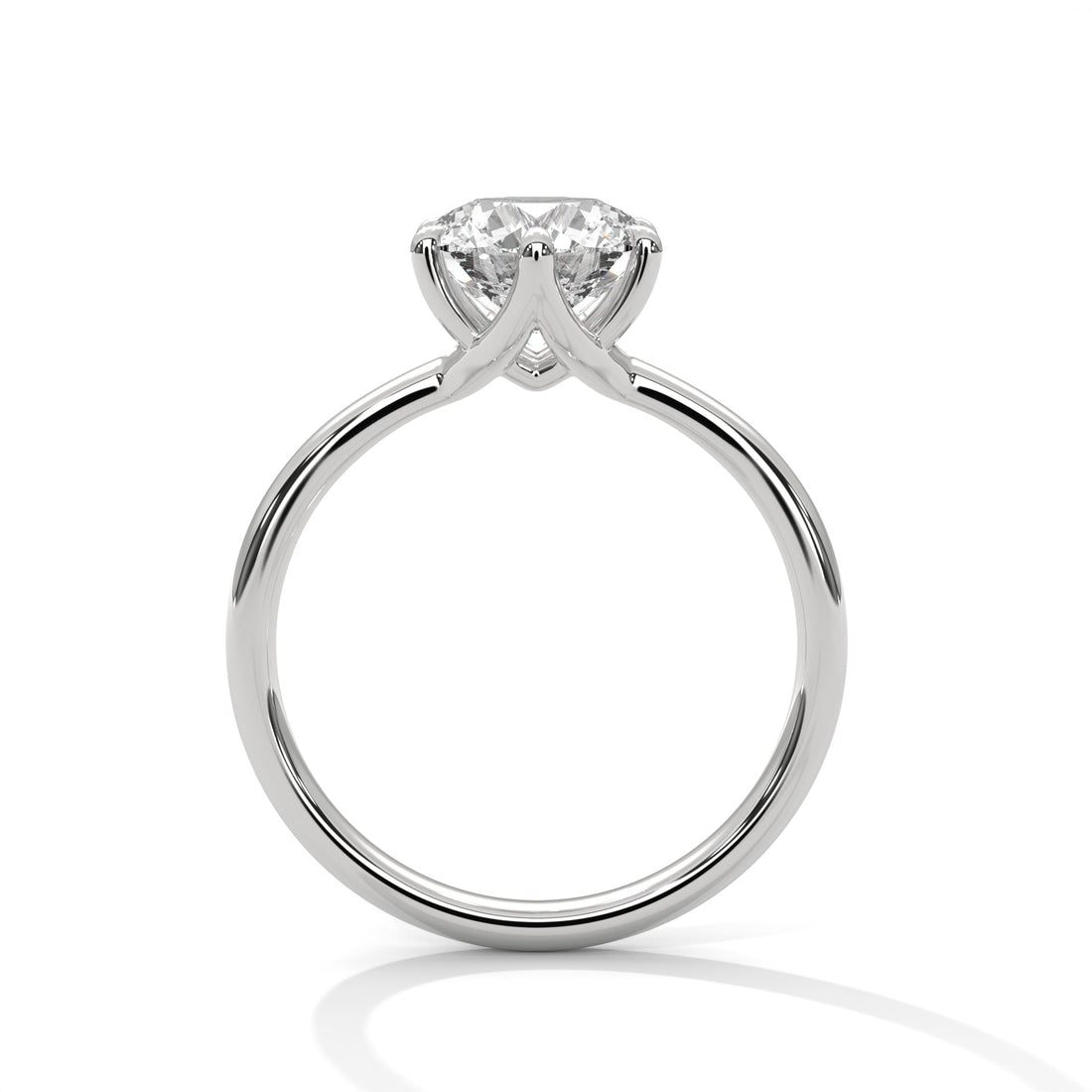 2.00 CT Round Cut Six Prong Solitaire Diamond Ring