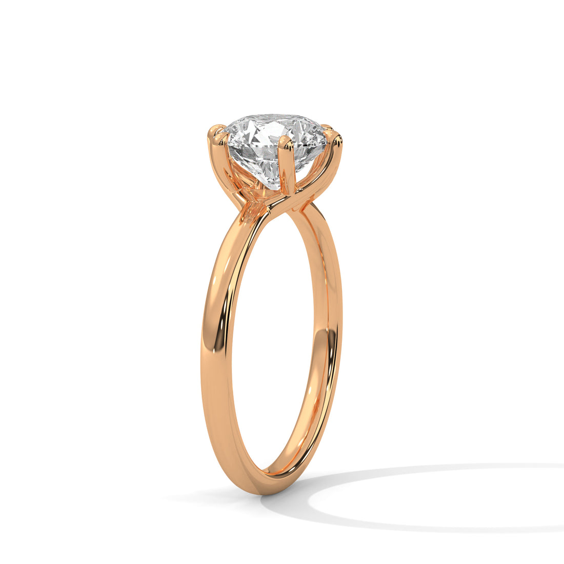 2.00 CT Round Cut Six Prong Solitaire Diamond Ring