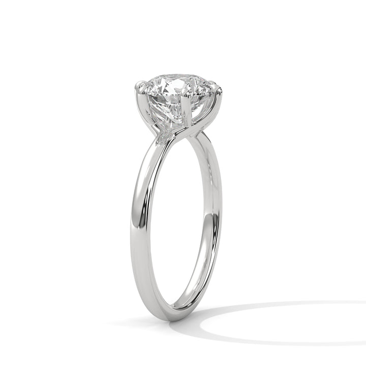2.00 CT Round Cut Six Prong Solitaire Diamond Ring