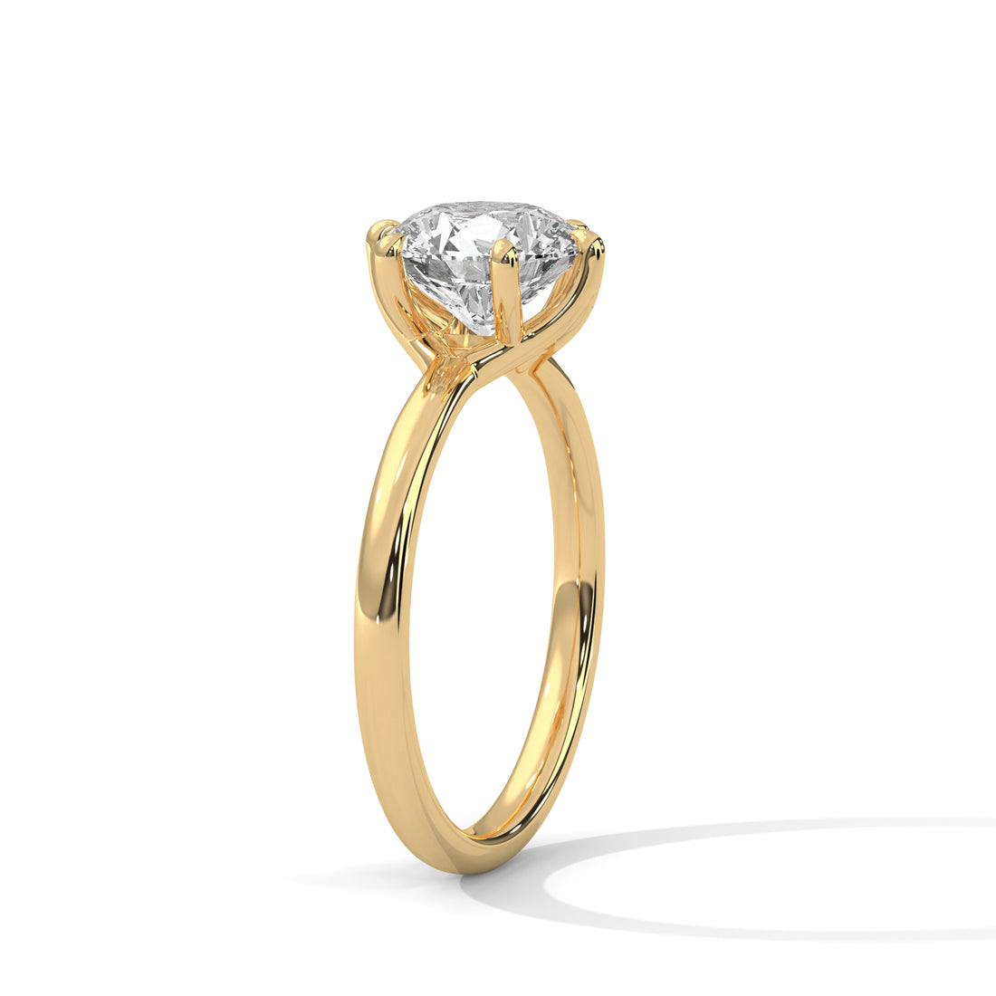 2.00 CT Round Cut Six Prong Solitaire Diamond Ring