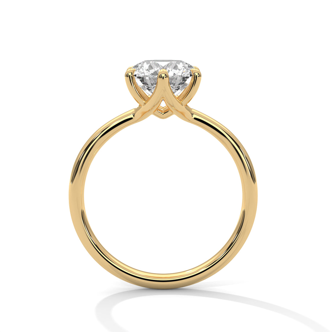 2.00 CT Round Cut Six Prong Solitaire Diamond Ring