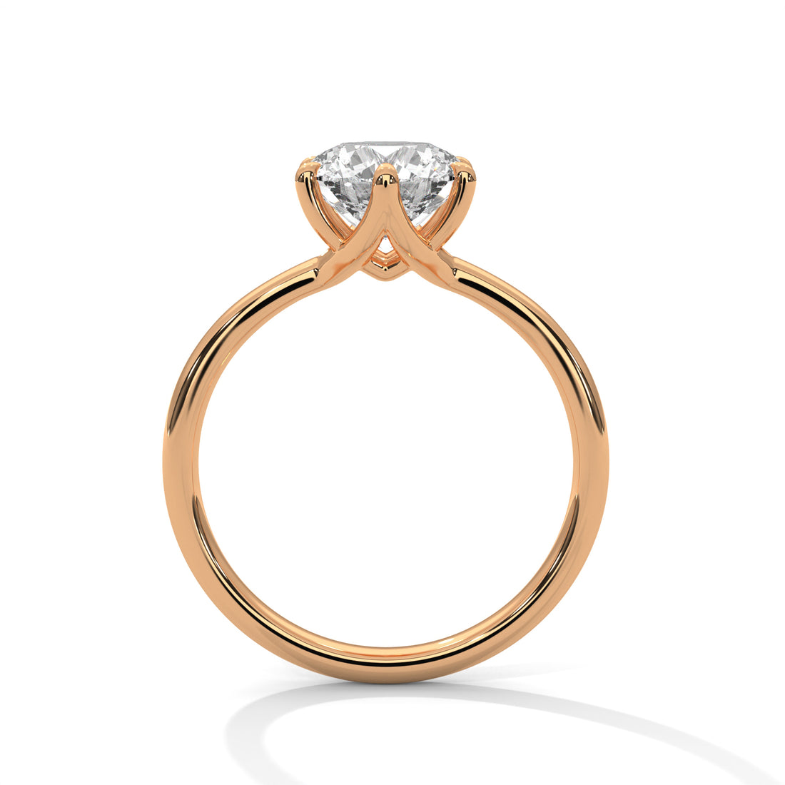 2.00 CT Round Cut Six Prong Solitaire Diamond Ring
