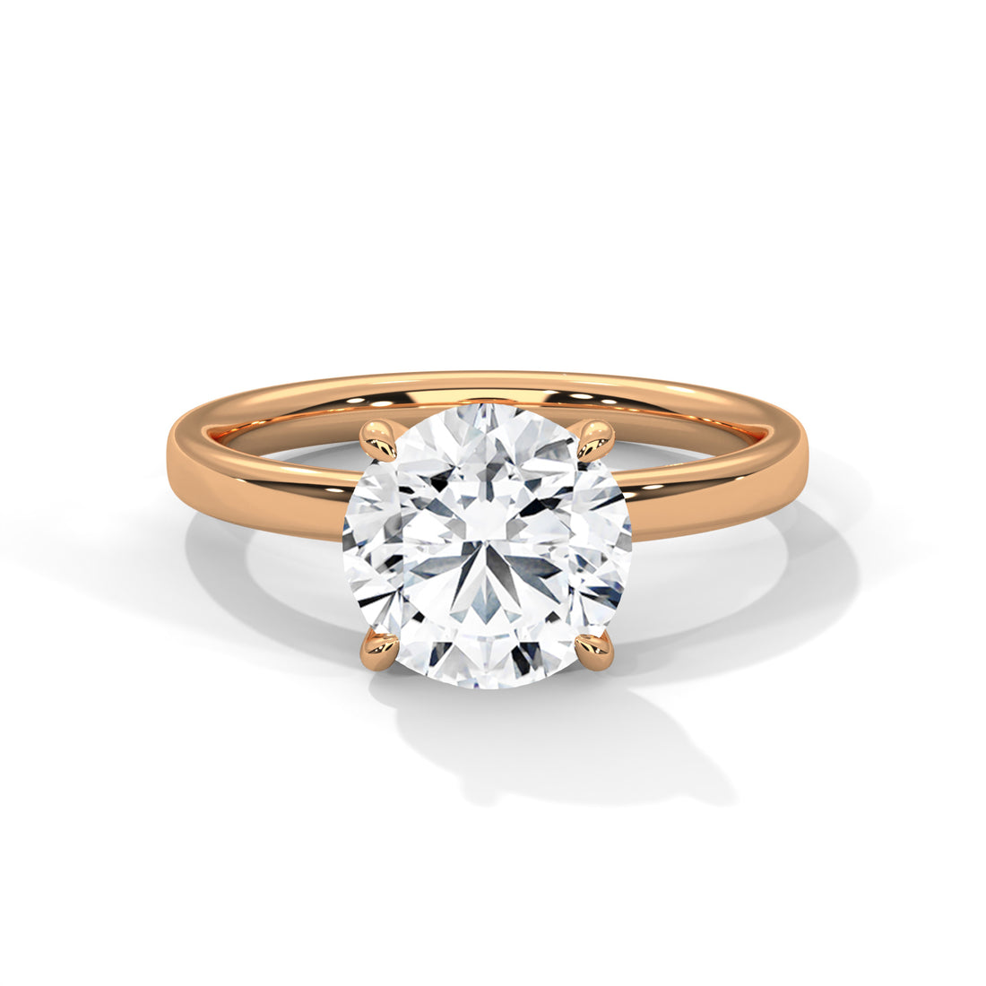 2.00 CT Round Cut Four Prong Solitaire Diamond Ring