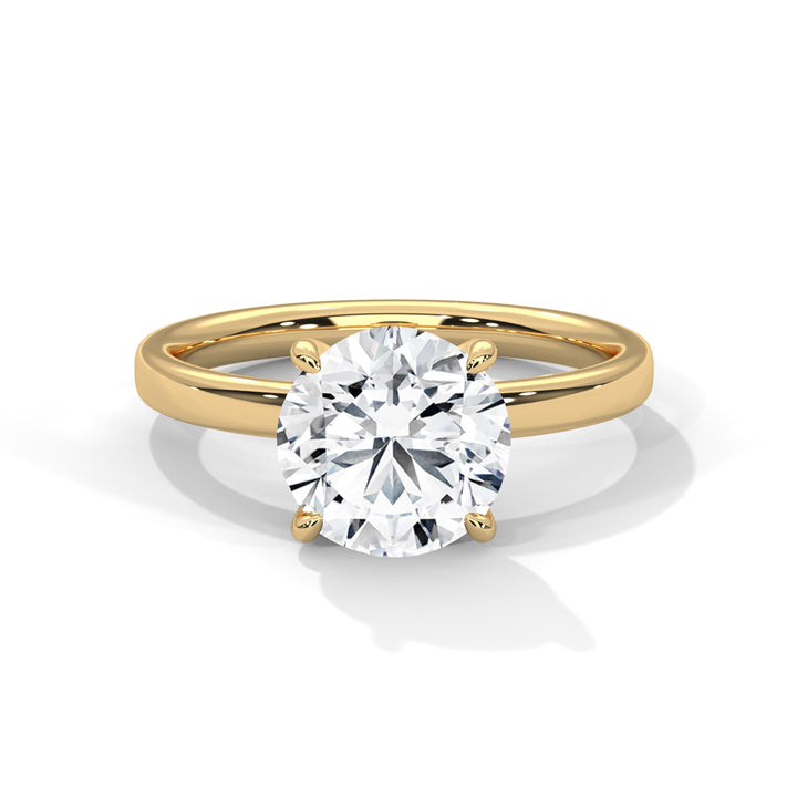 2.00 CT Round Cut Four Prong Solitaire Diamond Ring