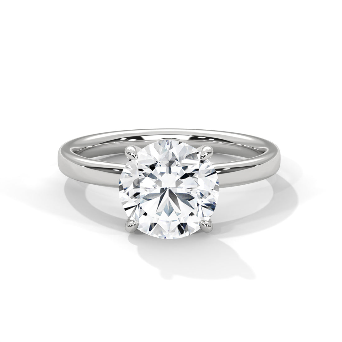 2.00 CT Round Cut Four Prong Solitaire Diamond Ring