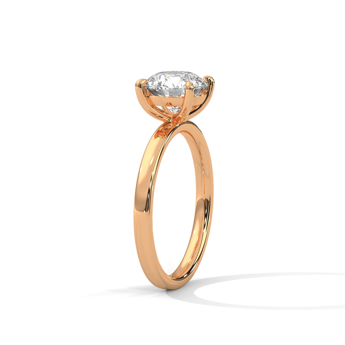 2.00 CT Round Cut Four Prong Solitaire Diamond Ring