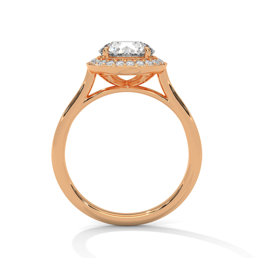 1.96 CT Round Cut Halo Solitaire Diamond Ring
