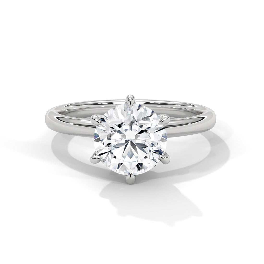 2.00 CT Round Cut Solitaire Diamond Ring