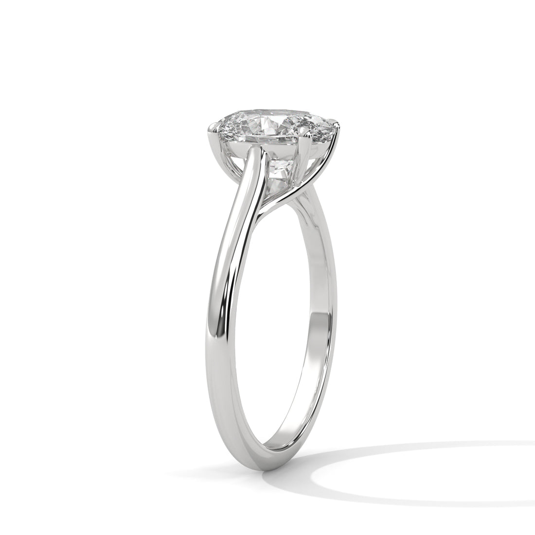 2.00 CT Oval Cut Solitaire Diamond Ring