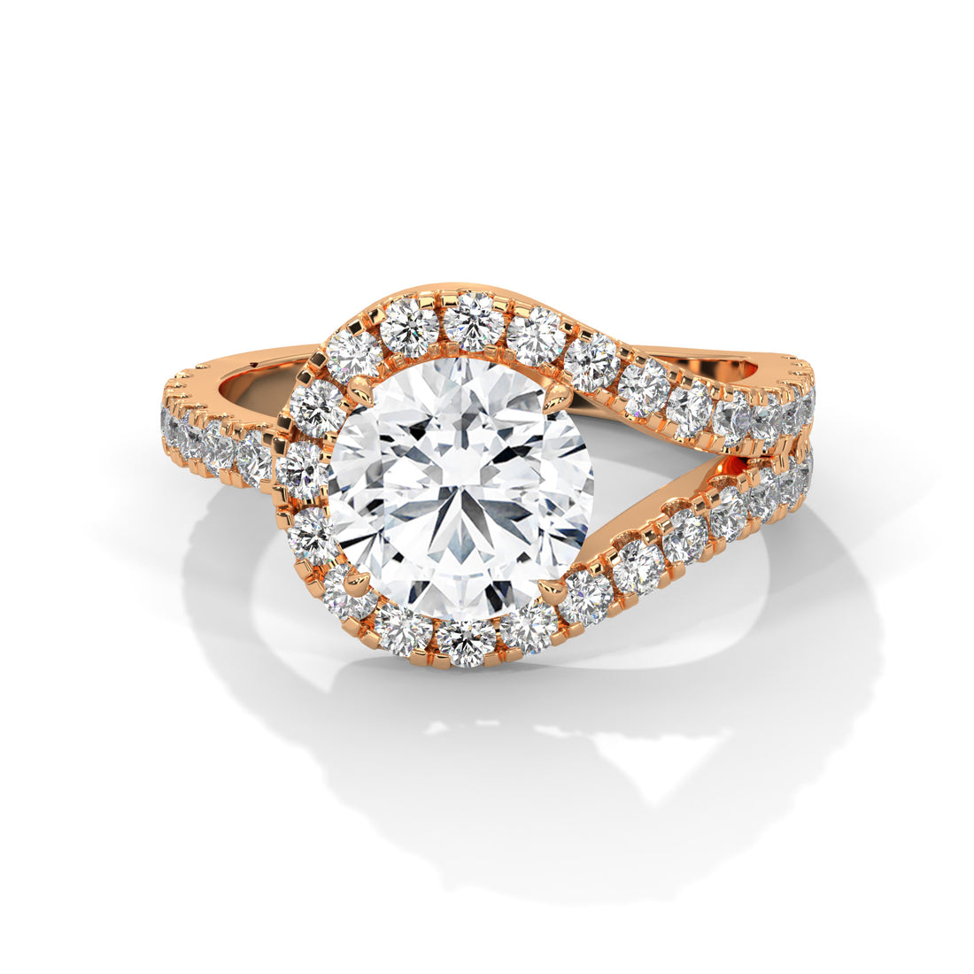 2.72 CT Round Cut Antique Halo Diamond Engagement Ring