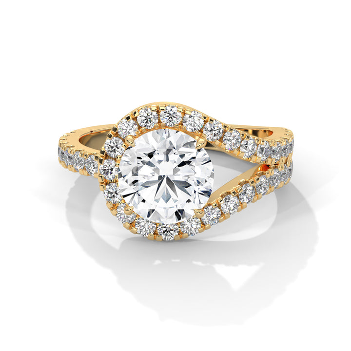 2.72 CT Round Cut Antique Halo Diamond Engagement Ring