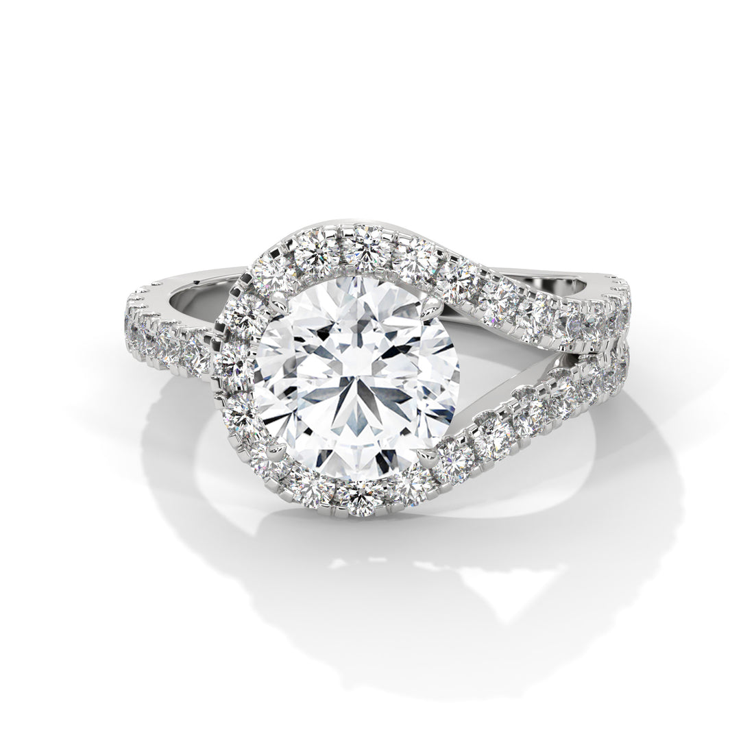 2.72 CT Round Cut Antique Halo Diamond Engagement Ring