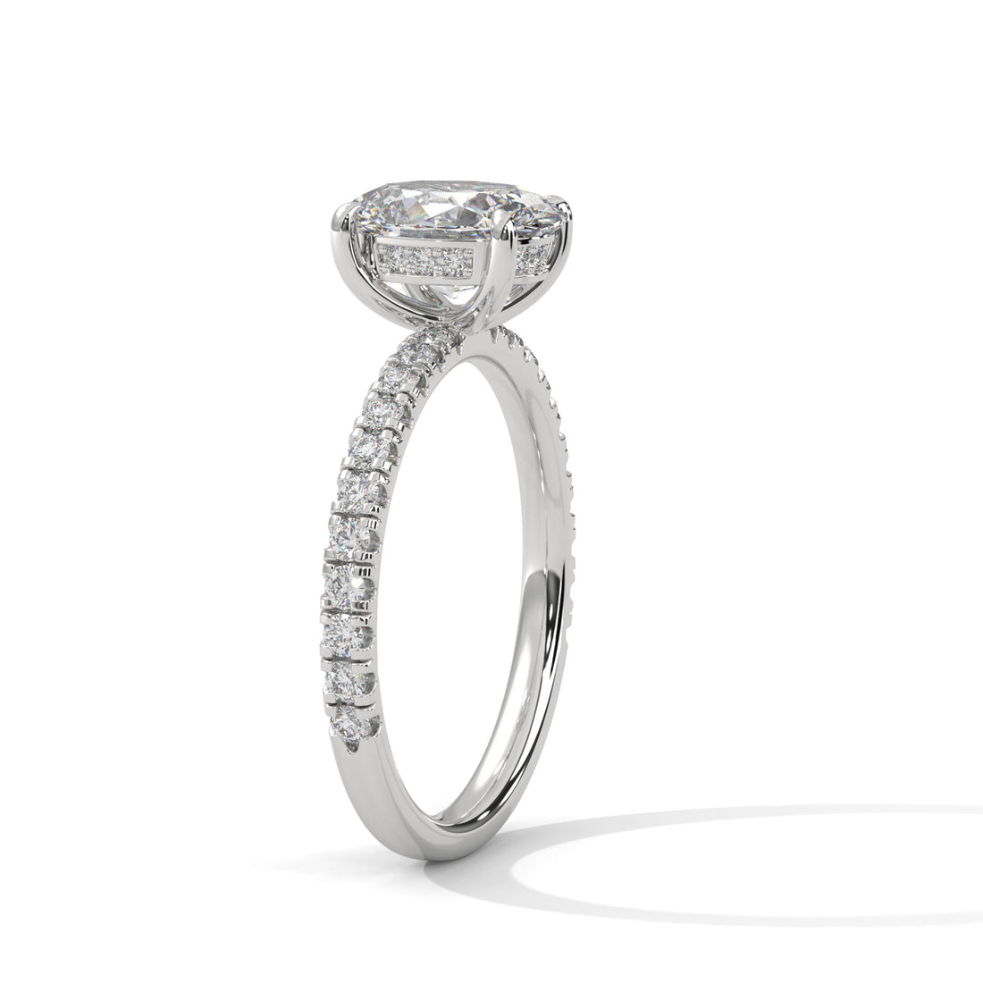 2.46 CT Oval Cut With Hidden Accents Solitaire Diamond Ring