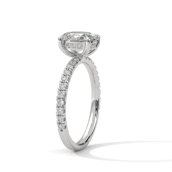 2.46 CT Oval Cut With Hidden Accents Solitaire Diamond Ring