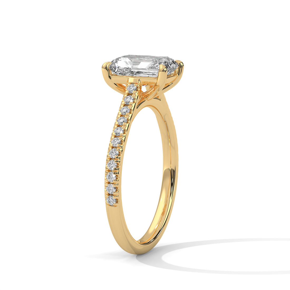 2.22 CT Emerald Cut Solitaire Diamond Ring
