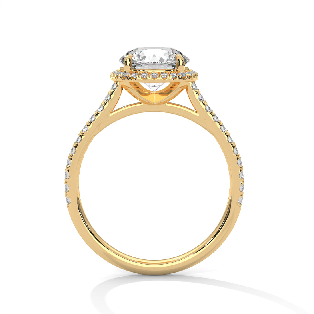 2.36 CT Round Cut Halo Solitaire Diamond Ring