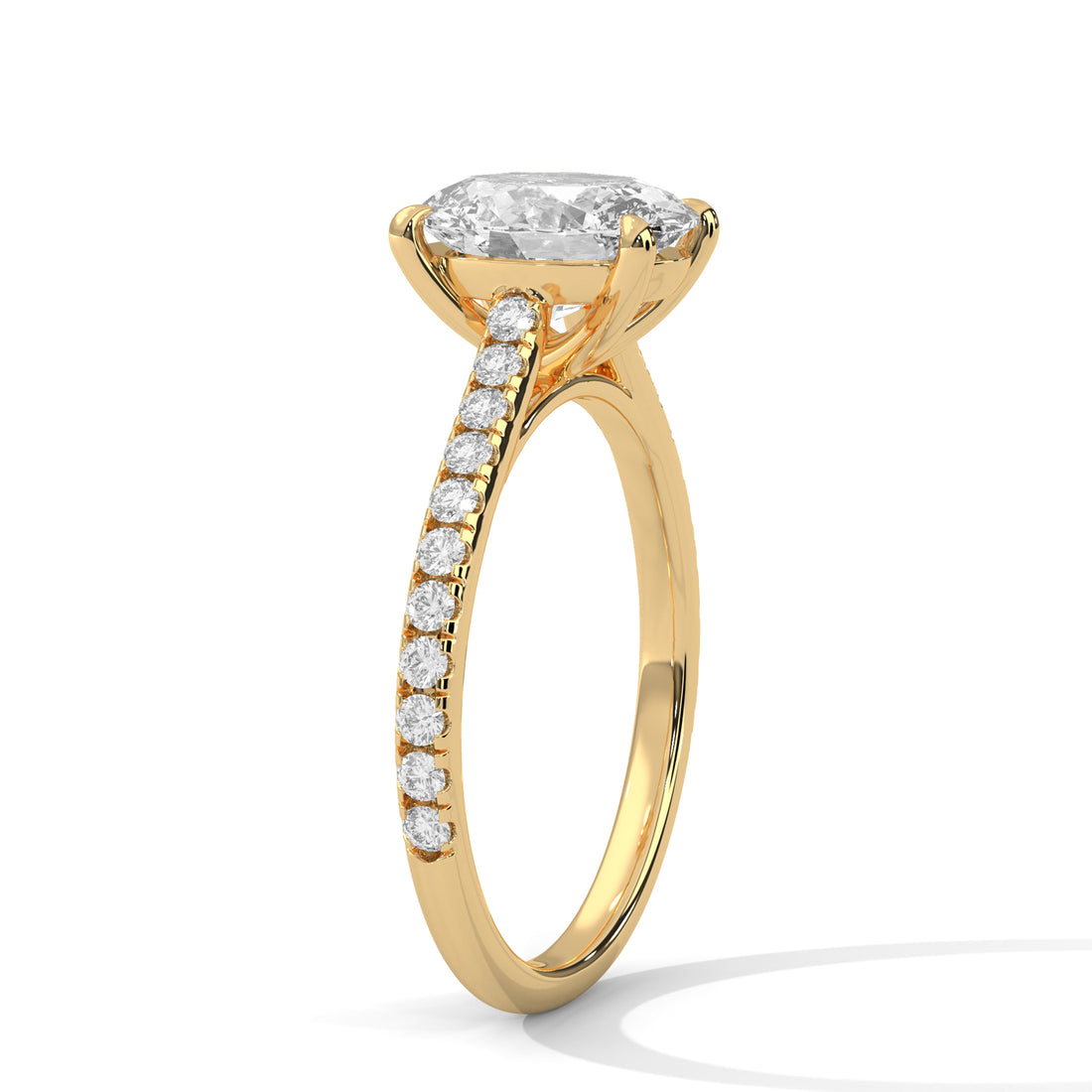 2.22 CT Oval Cut Solitaire Diamond Ring