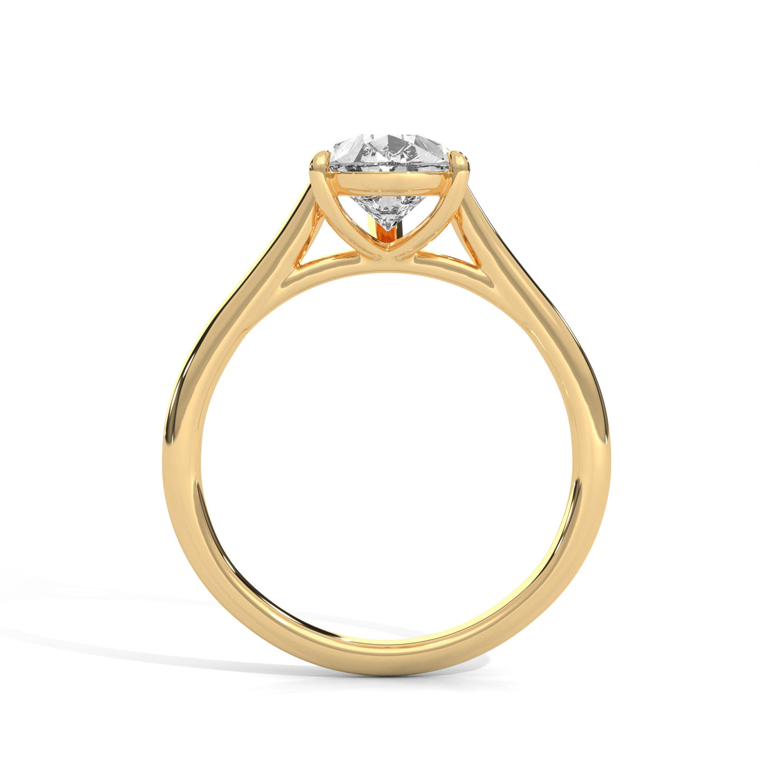 1.00 CT Pear Cut Solitaire Diamond Ring