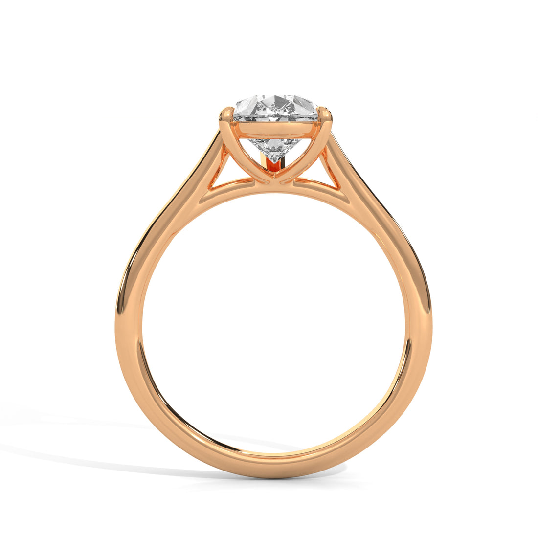 1.00 CT Pear Cut Solitaire Diamond Ring