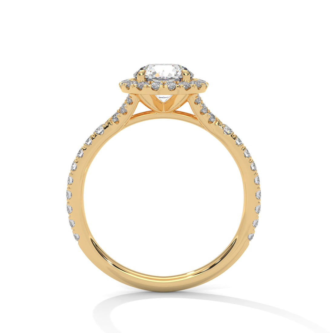 1.44 CT Round Cut Halo Solitaire Diamond Ring