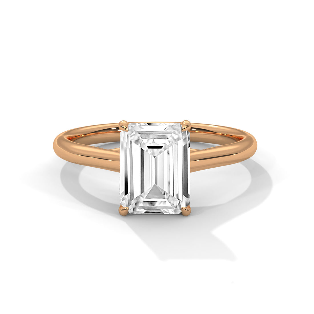 1 CT Emerald Cut Solitaire Diamond Ring