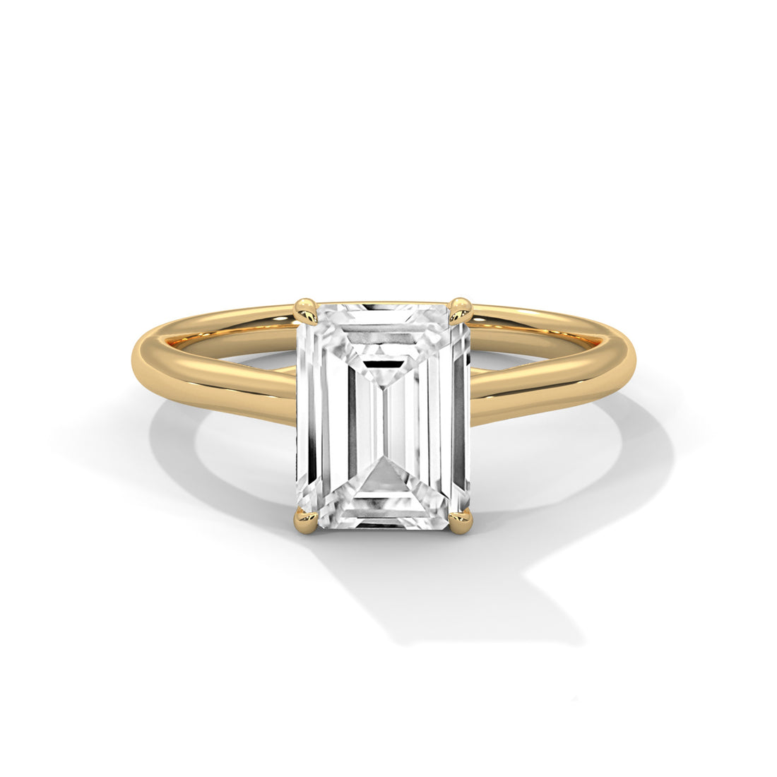 1 CT Emerald Cut Solitaire Diamond Ring