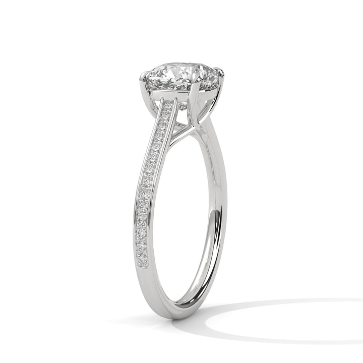 2.13 CT Cushion Cut Solitaire Diamond Ring