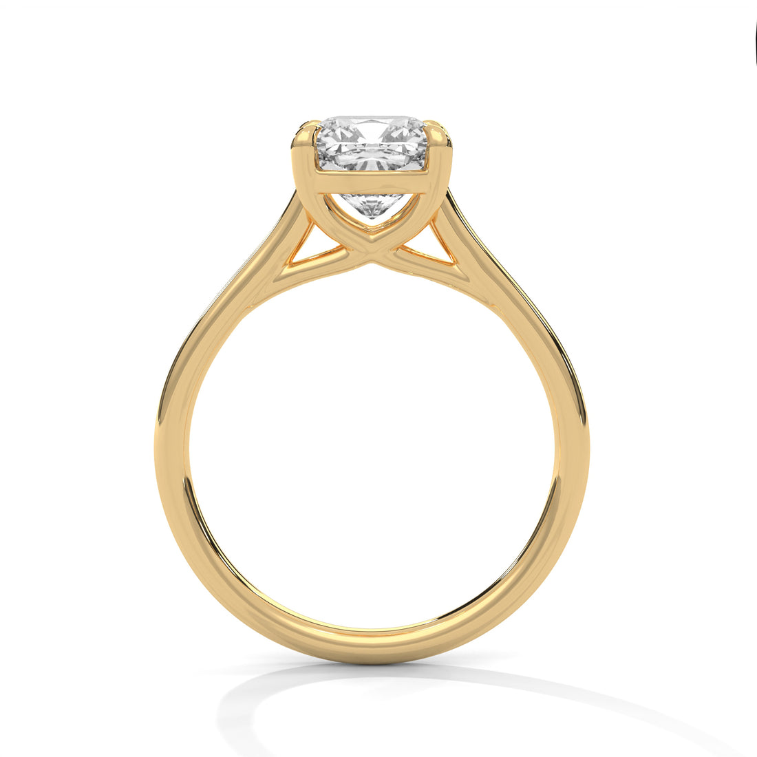 2.00 CT Cushion Cut Four Prong Solitaire Diamond Ring
