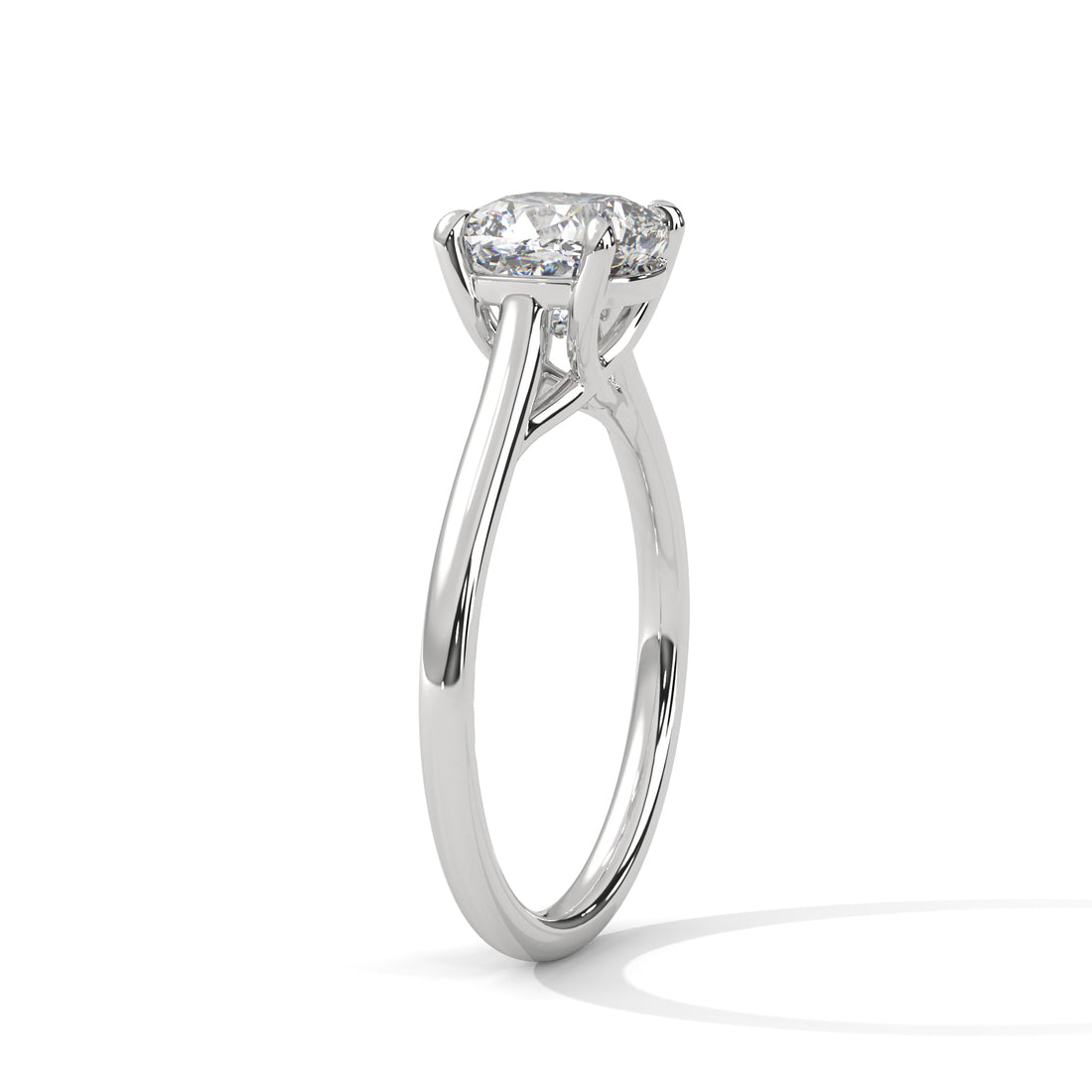 2.00 CT Cushion Cut Four Prong Solitaire Diamond Ring