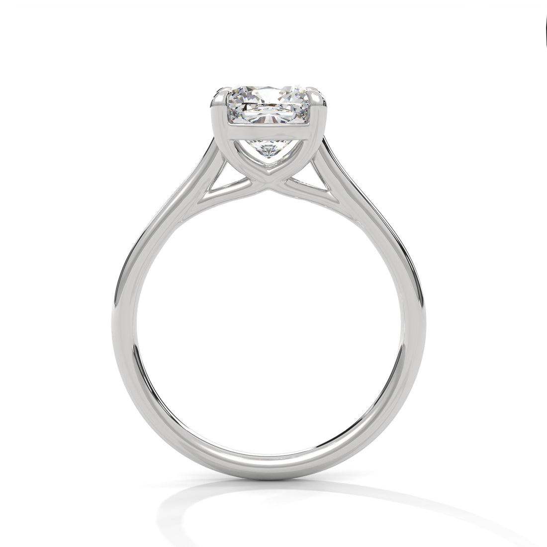 2.00 CT Cushion Cut Four Prong Solitaire Diamond Ring