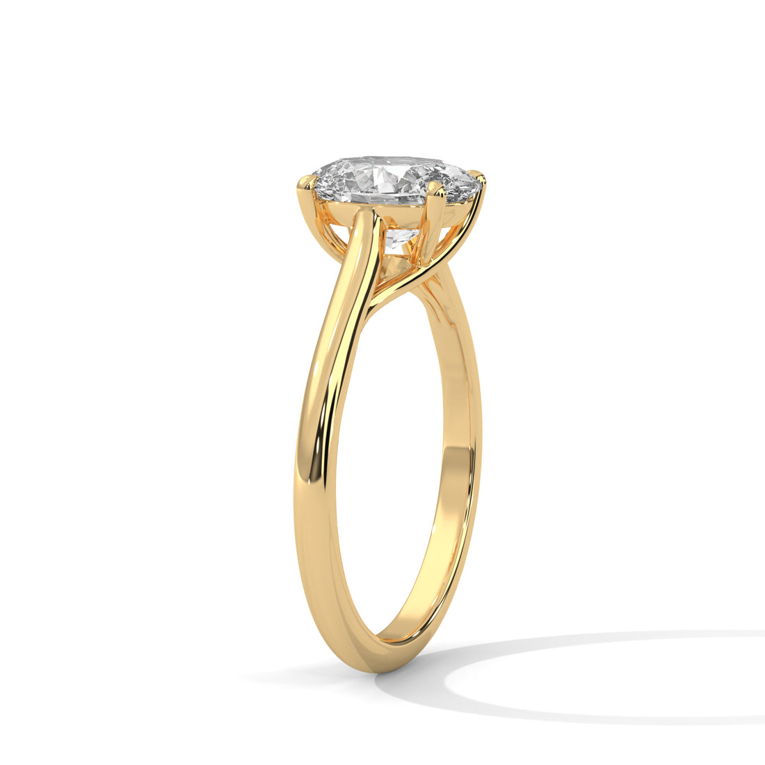2.00 CT Oval Cut Solitaire Diamond Ring