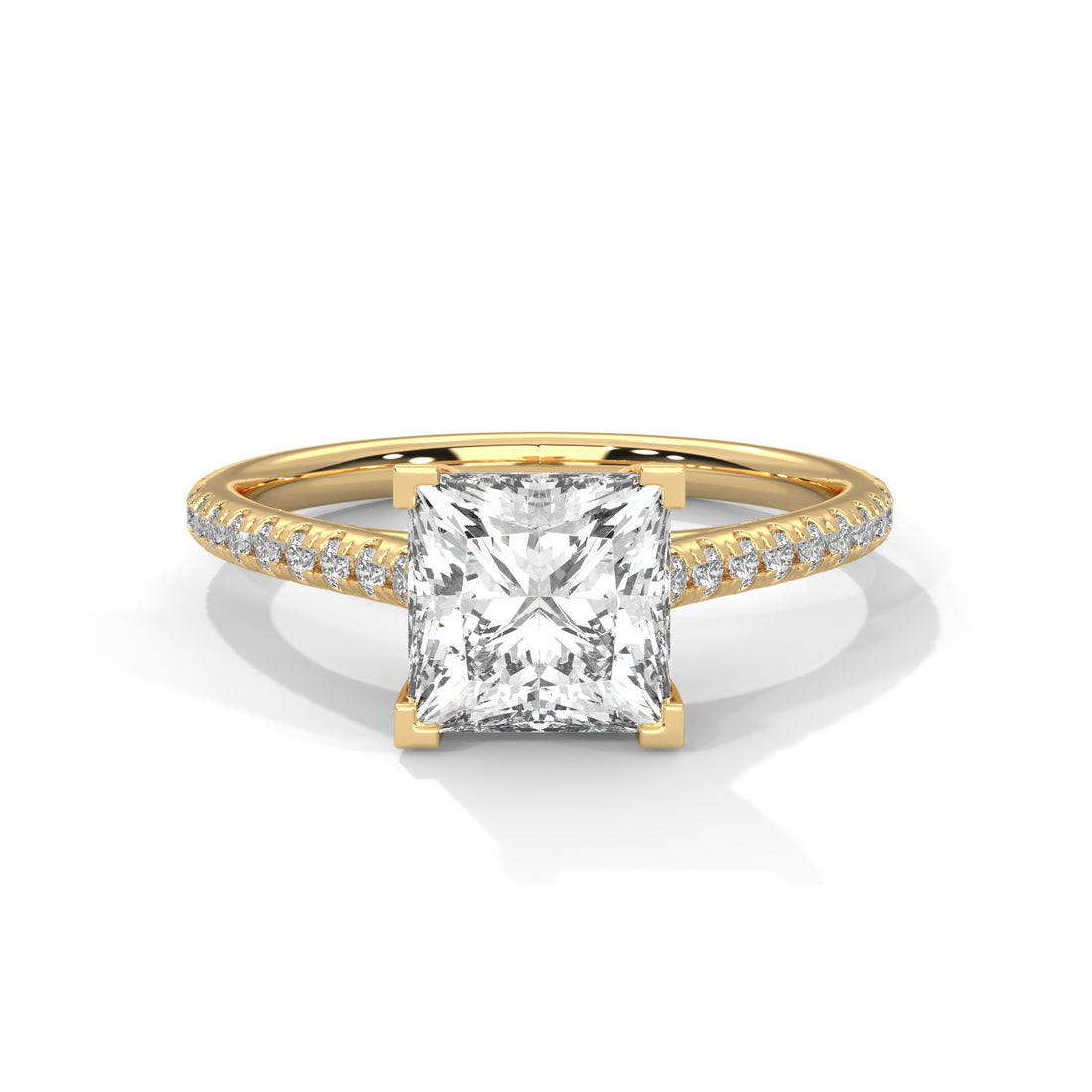 1.22 CT Princess Cut Solitaire Diamond Ring