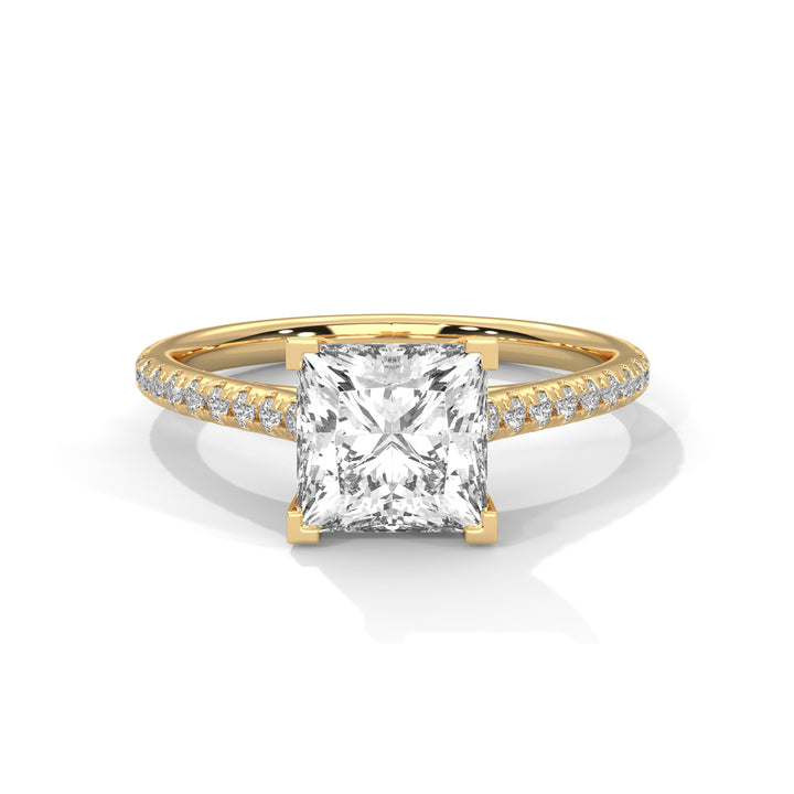 1.22 CT Princess Cut Solitaire Diamond Ring