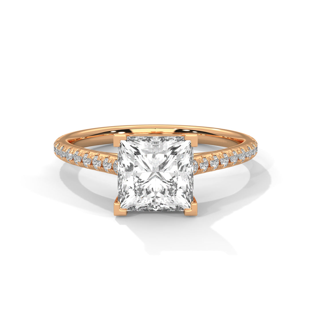 1.22 CT Princess Cut Solitaire Diamond Ring
