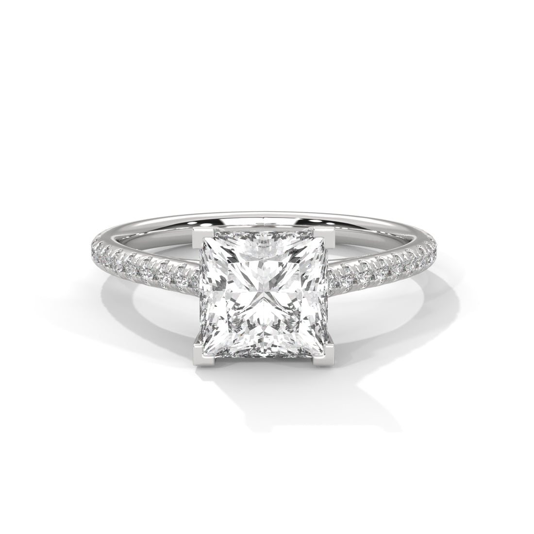 1.22 CT Princess Cut Solitaire Diamond Ring