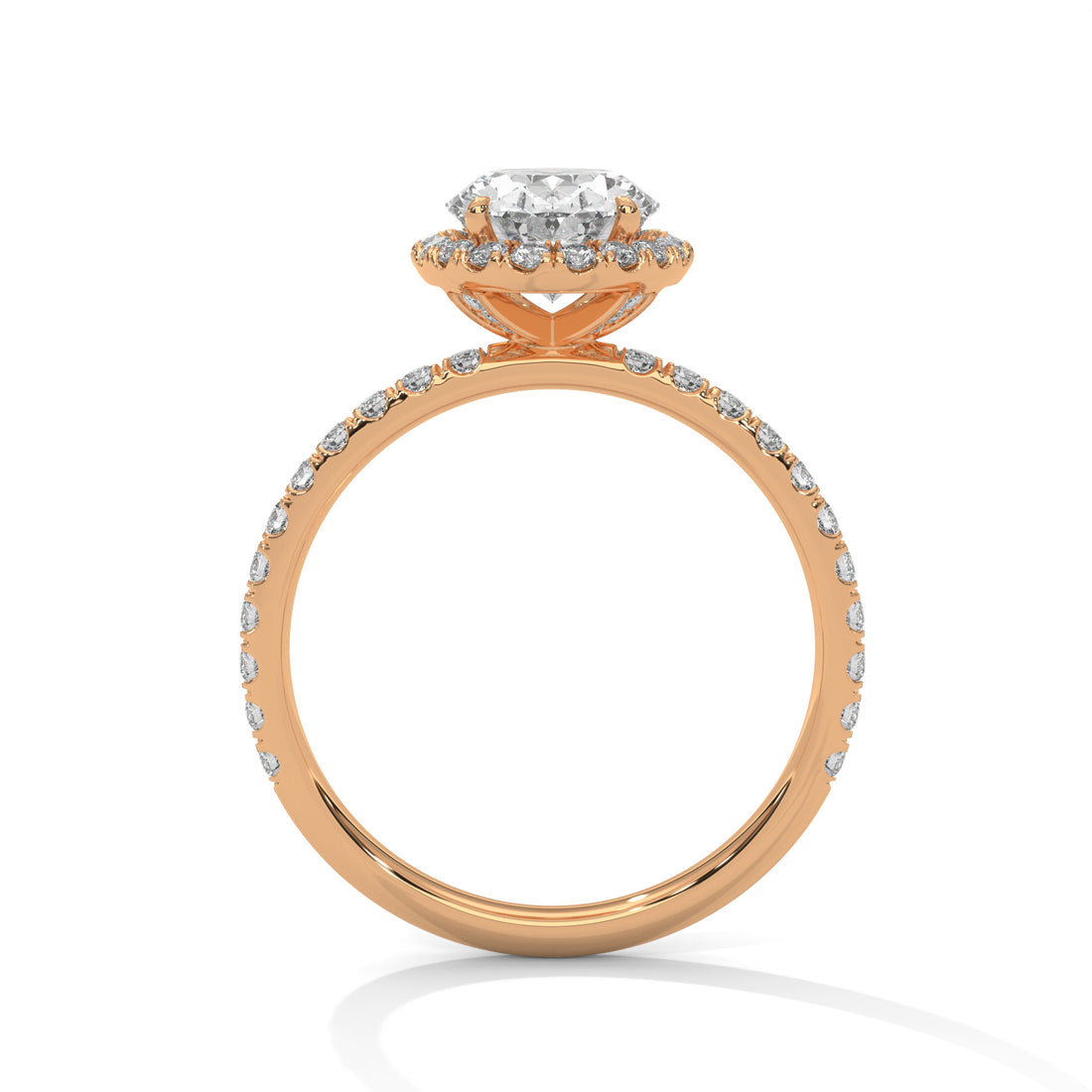 2.47 CT Oval Cut Halo Solitaire Diamond Ring