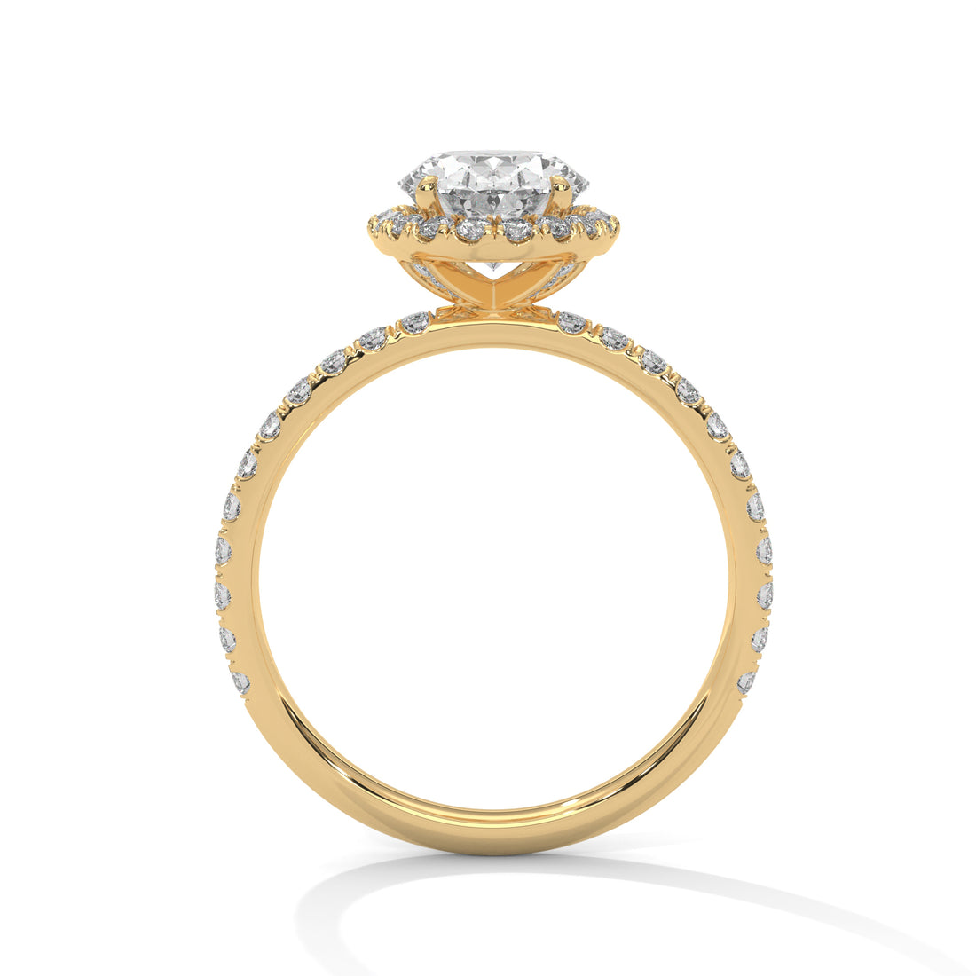 2.47 CT Oval Cut Halo Solitaire Diamond Ring
