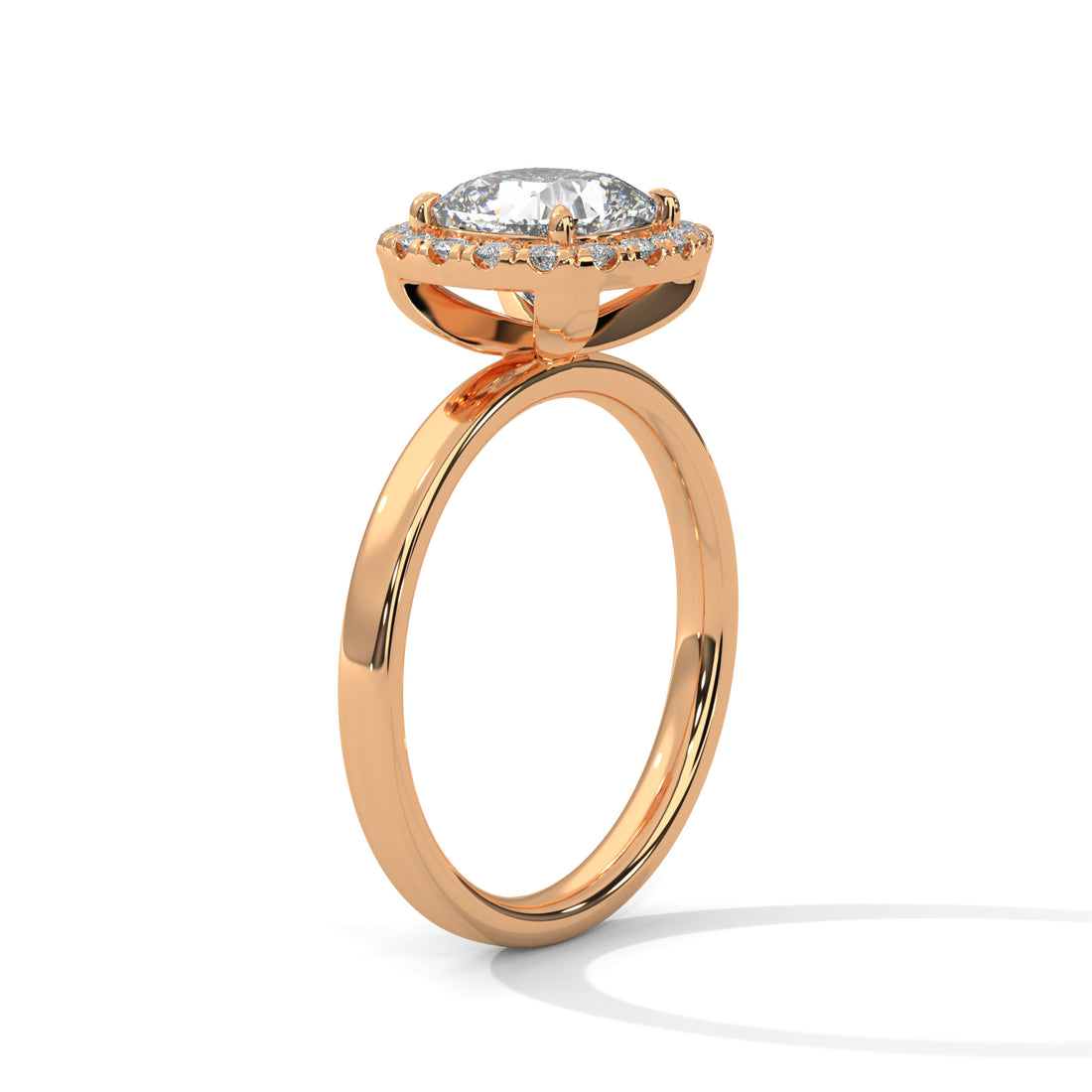 2.24 CT Cushion Cut Halo Solitaire Diamond Ring