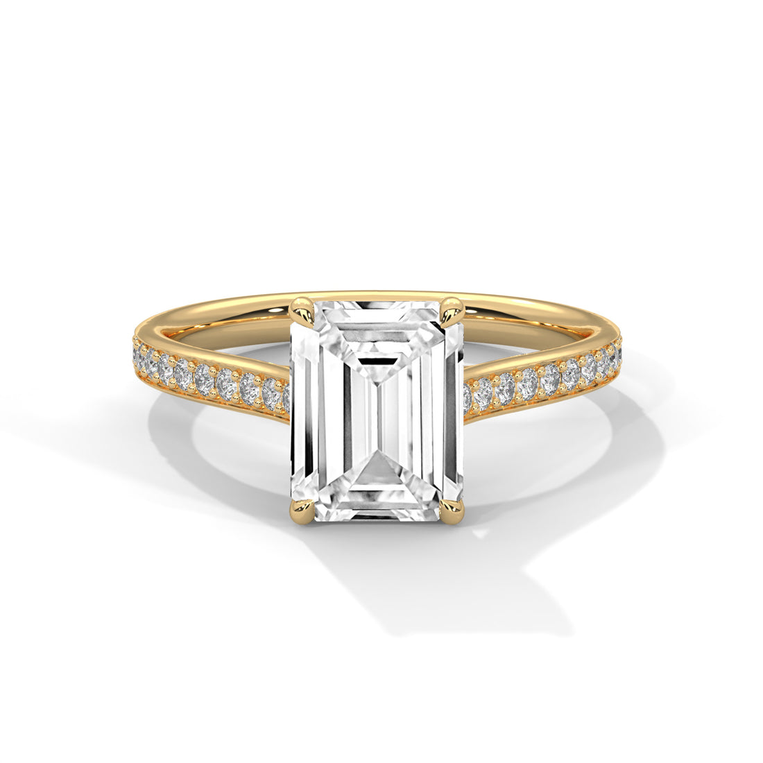 1.24 CT Emerald Cut Solitaire Diamond Ring