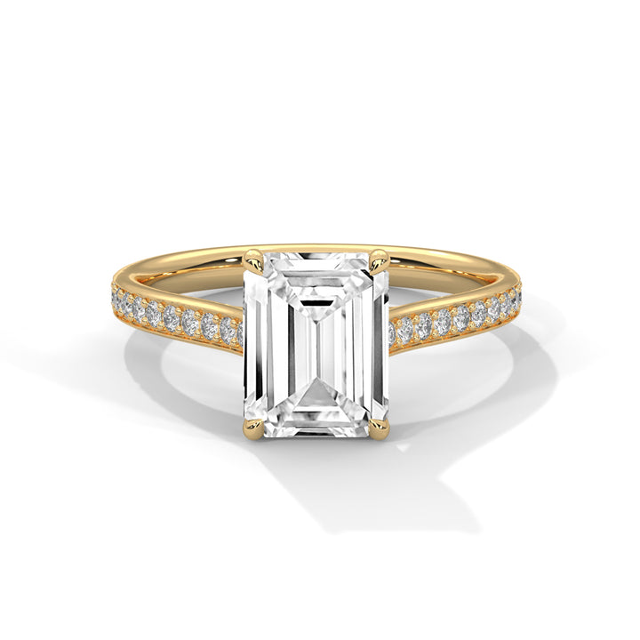 1.24 CT Emerald Cut Solitaire Diamond Ring