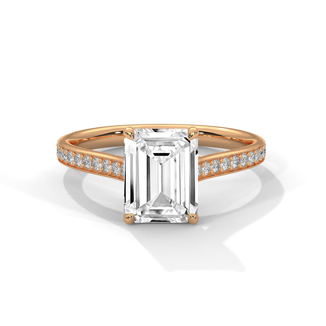 1.24 CT Emerald Cut Solitaire Diamond Ring