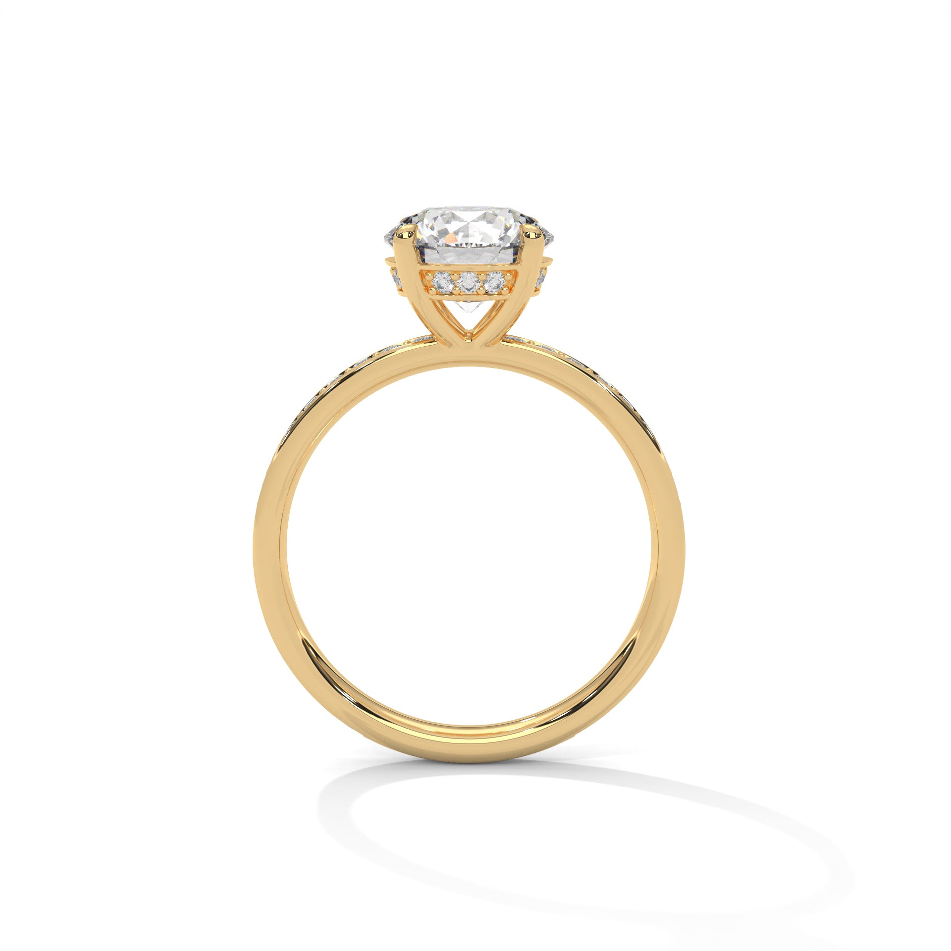 2.45 CT Round Cut With Hidden Accents Solitaire Diamond Ring