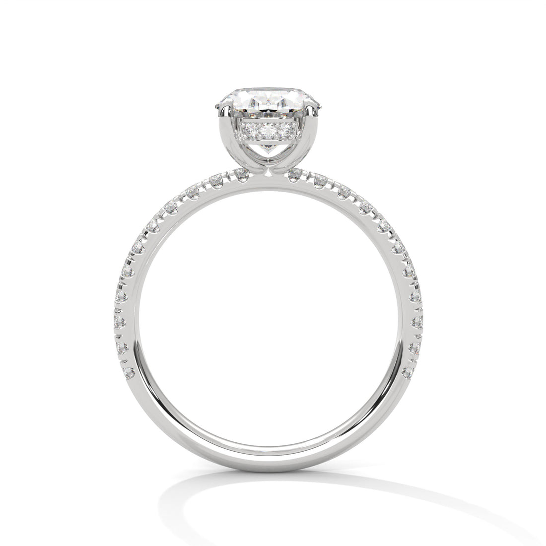 2.46 CT Oval Cut With Hidden Accents Solitaire Diamond Ring