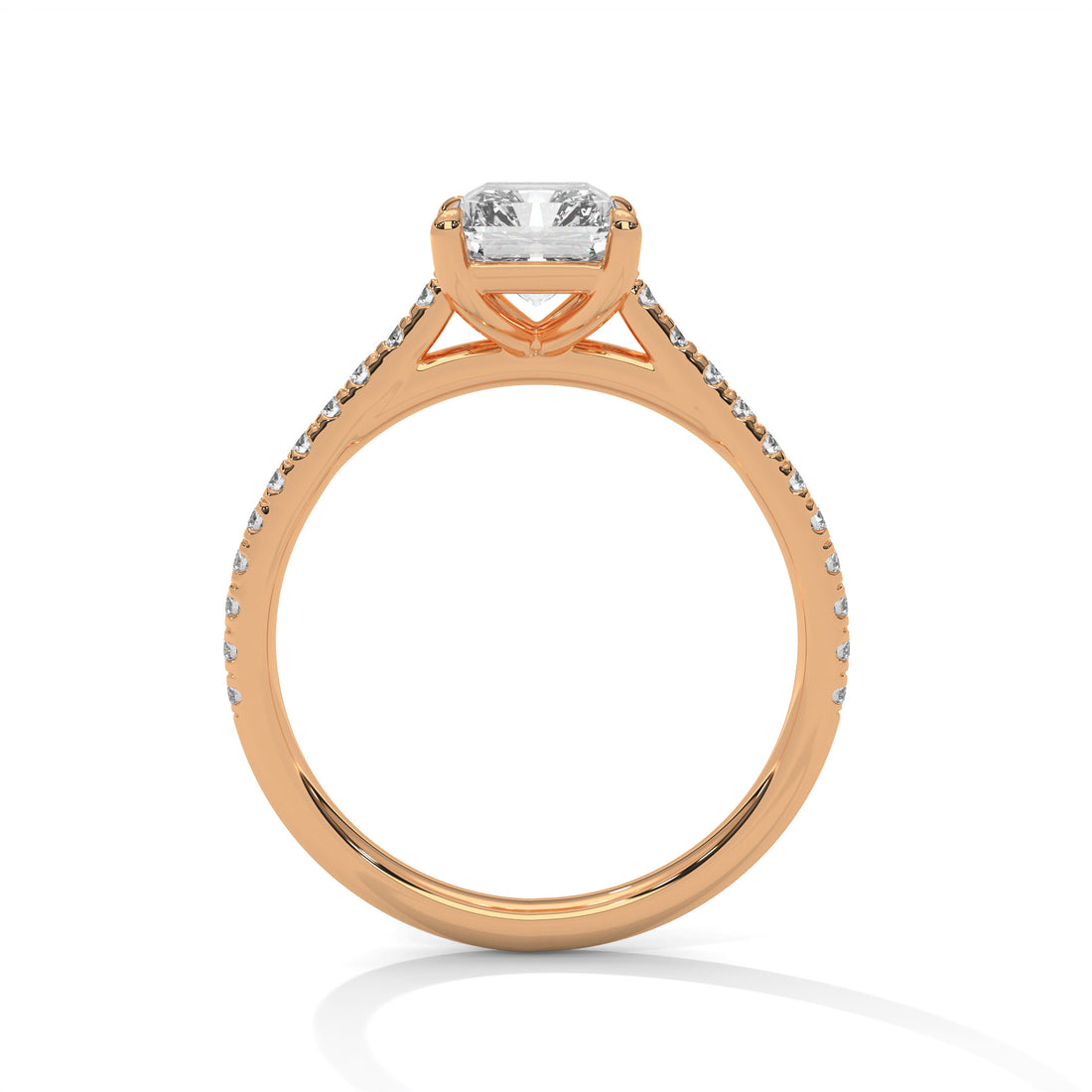 2.22 CT Emerald Cut Solitaire Diamond Ring