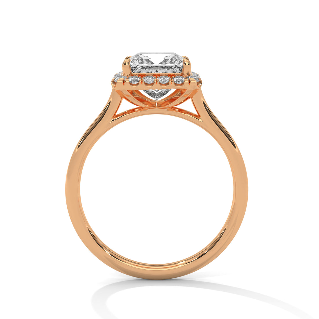 1.70 CT Princess Halo Solitaire Diamond Ring