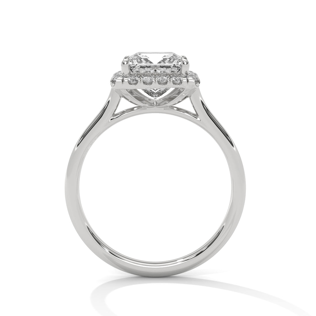 1.70 CT Princess Halo Solitaire Diamond Ring